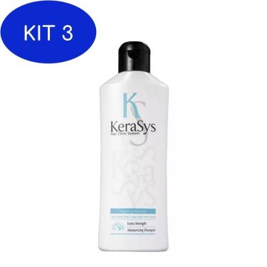 Imagem de Kit 3 Shampoo Kerasys Moisturizing 180Ml
