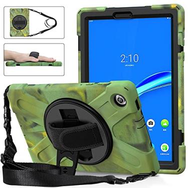 Imagem de For Lenovo Tab M10 Plus TB-X606F Shockproof Colorful Silicone + PC Protective Case with Holder & Hand Strap & Shoulder Strap