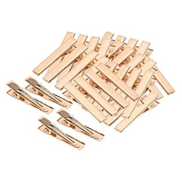 Imagem de Vaveren 50x grampos de cabelo jacaré, garras de cabelo douradas para acessórios DIY, 46 mm