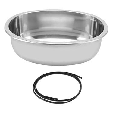 Imagem de Pia RV, Akozon Pia de cozinha de aço inoxidável 304 pia rv pia campista 393x273mm barco marinho pia oval com furo de drenagem de 40mm para rv iate motorhome cozinha caravana