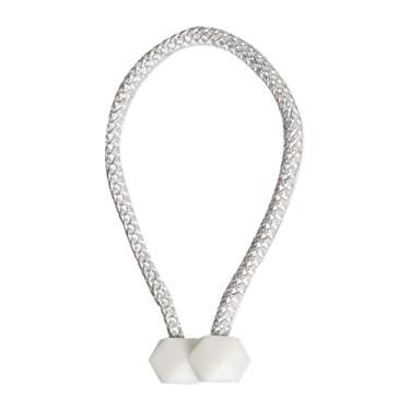 Imagem de Cortina magnética fivela de cortina decorativa suportes magnéticos tieback tie back clips acessórios para casa, branco, 4 peças