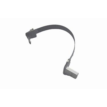 Imagem de Fita fina e curta FPC Micro USB macho 90 graus angulado até padrão USB A macho 90 graus angulado para sincronização e carregamento preto, 5CM Micro USB up to Standard USB A DOWN