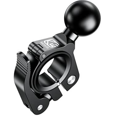 Imagem de BRCOVAN Adaptador de bola de TPU de 2,5 cm, suporte para guidão, diâmetro de 0,5" 0,87" 1" 1,26" compatível com suportes RAM tamanho B Braço de soquete duplo, instalação sem ferramentas, material de alumínio, processamento CNC