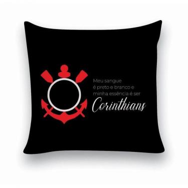 Imagem de Almofada 40x40 Cheias Corinthians Meu Sangue é Preto