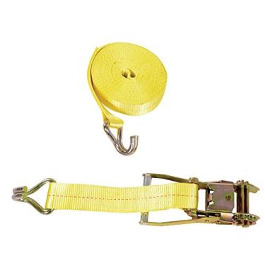 Imagem de Vestil Tiras de carga com gancho plano de poliéster STRAP-27-RH, capacidade de 1,508 kg, comprimento de funcionamento de 7,8 m, largura de 5 cm