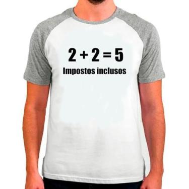 Imagem de Camiseta Raglan Frases Humor Cinza Branca Masc14 - Design Camisetas