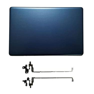 Imagem de Capa traseira LCD preta e dobradiças compatíveis com HP Notebook 250 G7 G55 G7 TPN-C135 TPN-C136 15-da 15da 15-db 15db