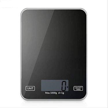 Imagem de balança de cozinha digital para alimentos, balança de cozinha de mini cozimento de toque 5kg / 1g, design ultrafino, balança de cozinha de fácil leitura