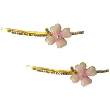 Imagem de Caravan Único!! A flor de broche de bobby extra grande é decorada com epóxi e 31 pares de cores correspondentes