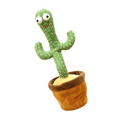 Imagem de Kisangel Brinquedo dançante de cacto, dançarino animado balançando para carro, janela, painel de decoração, verde, sem bateria