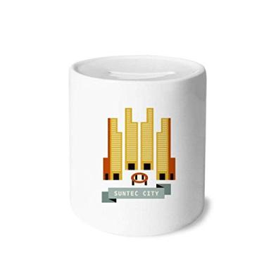 Imagem de DIYthinker Caixa de moedas de cerâmica Singapura Suntec City Landmark