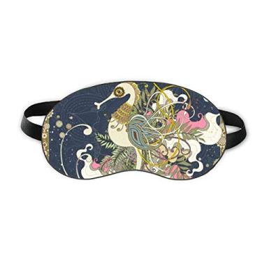 Imagem de Flower Japan Hippocampus Ukiyo-e Sleep Eye Shield Soft Night Blinfold Shade Cover