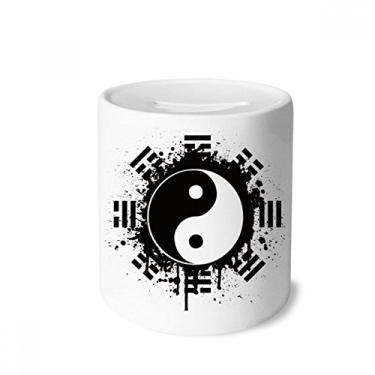 Imagem de DIYthinker China Taichi Caixa para dinheiro com oito diagramas de tinta de cerâmica porta-moedas presente de cofrinho