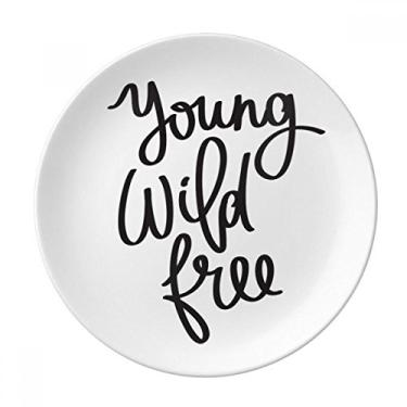 Imagem de Jovem Wild Free Placa decorativa de porcelana Salver Prato de jantar