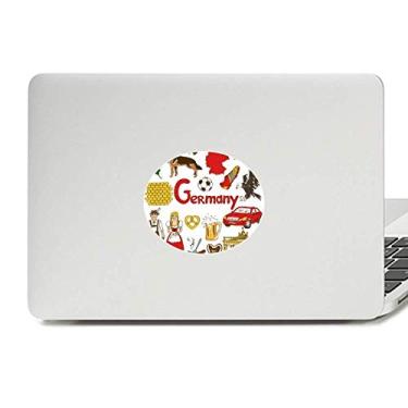 Imagem de Adesivo de notebook com emblema de vinil da bandeira nacional da Alemanha Landscap