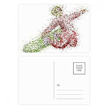 Imagem de Conjunto de cartões postais de aniversário para skate esportivo de inverno com estampa de aquarela, cartão de felicitações