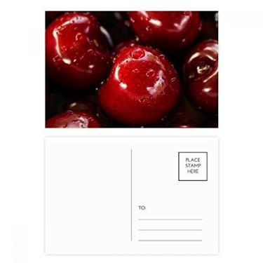 Imagem de Imagem de frutas vermelhas temperadas, conjunto de cartão postal cereja, cartão de felicitações de aniversário