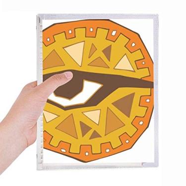 Imagem de Caderno com estampa abstrata de totem do Egito, folhas soltas, diário recarregável, papelaria