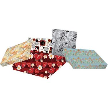 Imagem de Caixa para Presente Media, 22x30x5 cm, Cores Sortidas, Pacote com 16 Caixas, Cristina, Modelo M-105/114