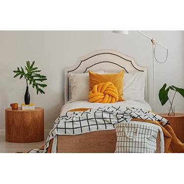 Imagem de Cabeceira Solteiro Provençal 90x60cm Dupla Courino Off White