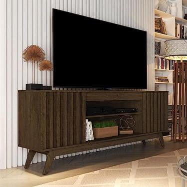 Imagem de Rack Para Tv até 60 Polegadas Retrô Ripado Malibu Wood Giga Móveis Cedro