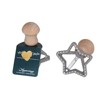 Imagem de Cortador de Pressão para Ravioli Eppicotispai Estrela em Alumínio - 7 cm