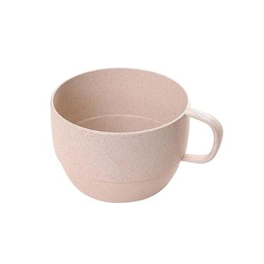 Imagem de GRFIT Canecas de café simples fundo plano reutilizável suprimentos de cozinha caneca de café copo de café (cor: bege)