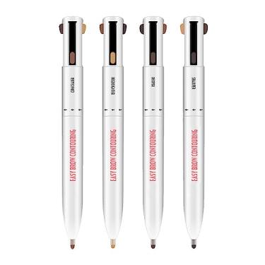 Imagem de Caneta de contorno de sobrancelha 4 em 1, à prova d'água, definindo, destacando, lápis de sobrancelha natural, maquiagem, ferramenta cosmética