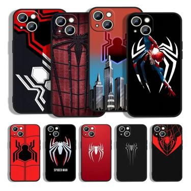 Imagem de Capa de telefone com logotipo Marvel Spider-Man para Apple iPhone 14 13 12 11 XS XR X 8 7 6 6S 5 5S