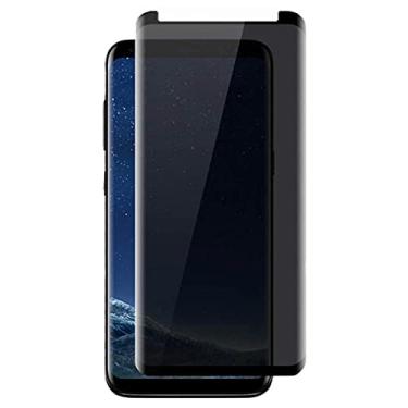 Imagem de 3 peças para Samsung Galaxy S8 S8 Plus, privacidade e telas de vidro temperado anti-espião - para Samsung Galaxy S8