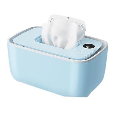Imagem de Aquecedor elétrico de lenços umedecidos em temperatura constante hidratante com aquecedor de guardanapos portátil ajustável a 37-55 °C para carro doméstico, azul, 25 * 11 * 15,8 cm