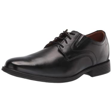 Imagem de Clarks Derby Sapato Oxford masculino com cadarço, Couro preto, 9