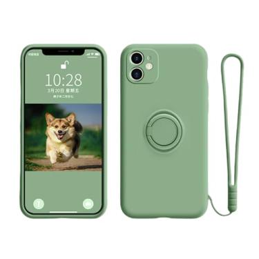 Imagem de Capa de suporte de telefone com anel de silicone líquido para Samsung Galaxy S23 Ultra Plus S22 S21 FE S10 S10E S8 S9 Plus Capa protetora, verde, para S9Plus