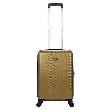 Imagem de Bioworld Mala de mão Rachel Roy 20 Gold Snakeskin capa dura, Dourado, OSFA