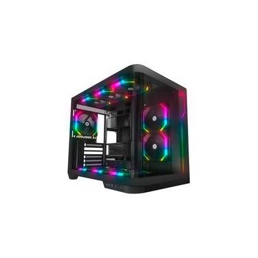 Imagem de Gabinete Gamer Redragon Wideload Extreme, Mid Tower, ATX, Lateral em Vidro Temperado, Preto - CA-605B