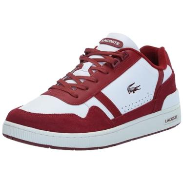 Imagem de Lacoste Tênis masculino, Branca/Vermelho, 43