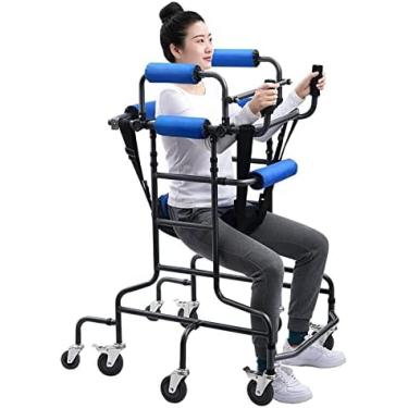 Imagem de Andador para idosos, andador médico portátil com altura ajustável, estrutura de pé para reabilitação de hemiplegia, andador adulto, auxílio para caminhada para deficientes