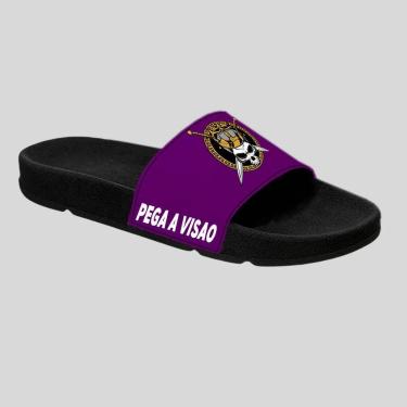 Imagem de Chinelo Slide Adulto e Infantil Desenho Kids Confortável Estampado Caveira-Masculino