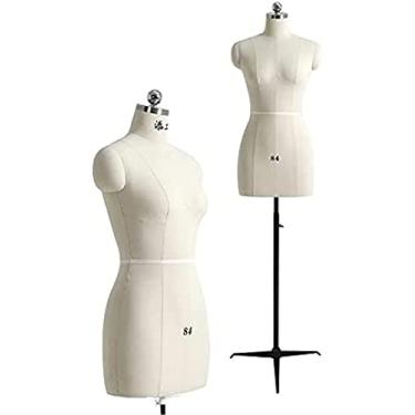 Imagem de Manequins femininos de costura plus size, manequim feminino de alfaiate para formas de vestido/exibição de roupas/modelo de prática de corte e drapeado, ombros magnéticos, base triangular, L