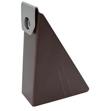 Imagem de (Pacote com 10) Cunhas íngremes de alumínio marrom para calhas estilo K de 12 cm - Use para nivelar suas calhas quando a fáscia estiver em um ângulo para inclinação de telhado de 6/12 a 10/12.