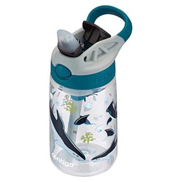 Imagem de Contigo® Garrafa de água infantil de canudo com tampa AUTOSPOUT, 400 ml, Macaroon Shark
