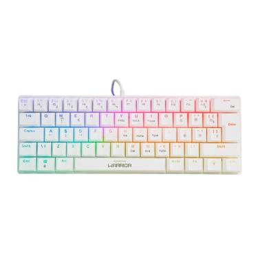 Imagem de Teclado Gamer Mecânico Warrior Royal Precision, Artic Edition, 60%, Branco, ABNT2, TC311, WARRIOR