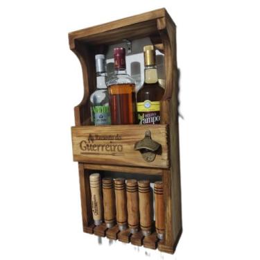 Imagem de Porta espeto com barzinho e abridor "recanto do guerreiro" (PE2960N) -