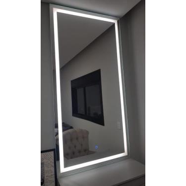 Imagem de Espelho Banheiro Camarim 90x50 iluminado Led - Top Vidros, Cor da Luz 