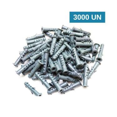 Imagem de 3000 Bucha de Fixação Com Aba Anel 6mm Tijolo Bloco Parede - Ivplast