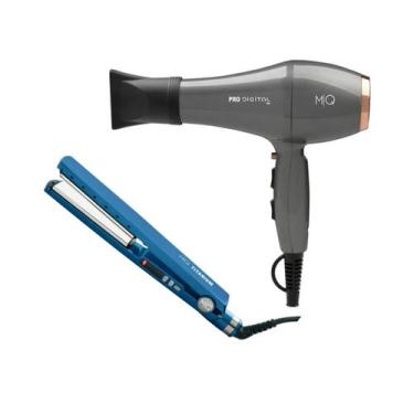 Imagem de Kit mq - secador mq pro digital íon 2400w 127v + chapinha prancha alis
