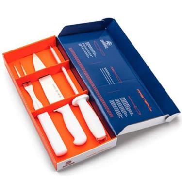 Imagem de Conjunto de Facas para Churrasco 3 Peças Branco Mundial 7800-3HB