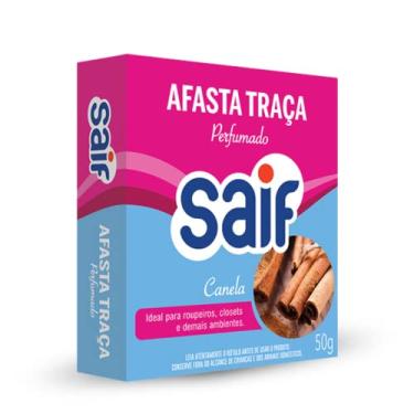 Imagem de Afasta Traça Perfumado Canela Saif 50G, Saif, Antitraça Perfumado, Rosa, Ideal Para Roupeiros, Closets e Armários, Facilitando Sua Vida, Maximizando Toda Limpeza