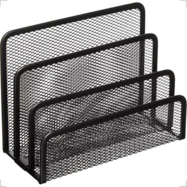 Imagem de Organizador Mesa Suporte Documentos Papel cartas Aço Aramado - LORBEN