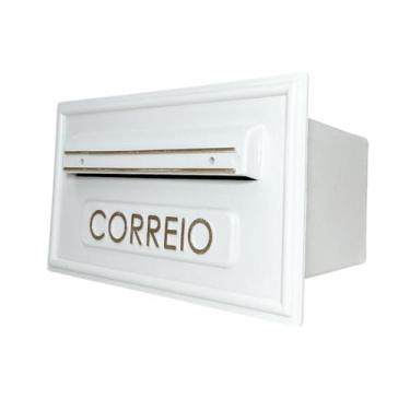 Imagem de Caixa de Correio modelo Moderna 5 Plástico Branca - Ficone Reis - Fico